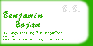 benjamin bojan business card